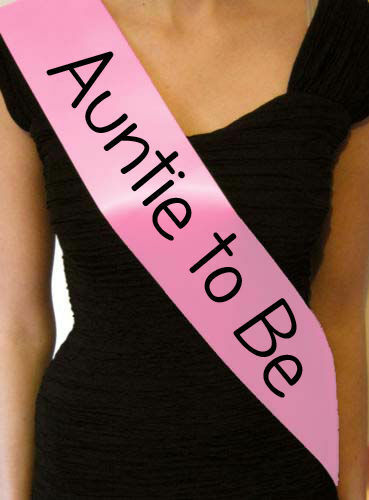 Auntie to Be Sash