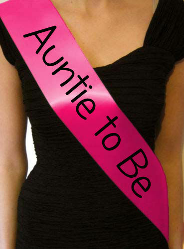 Auntie to Be Sash