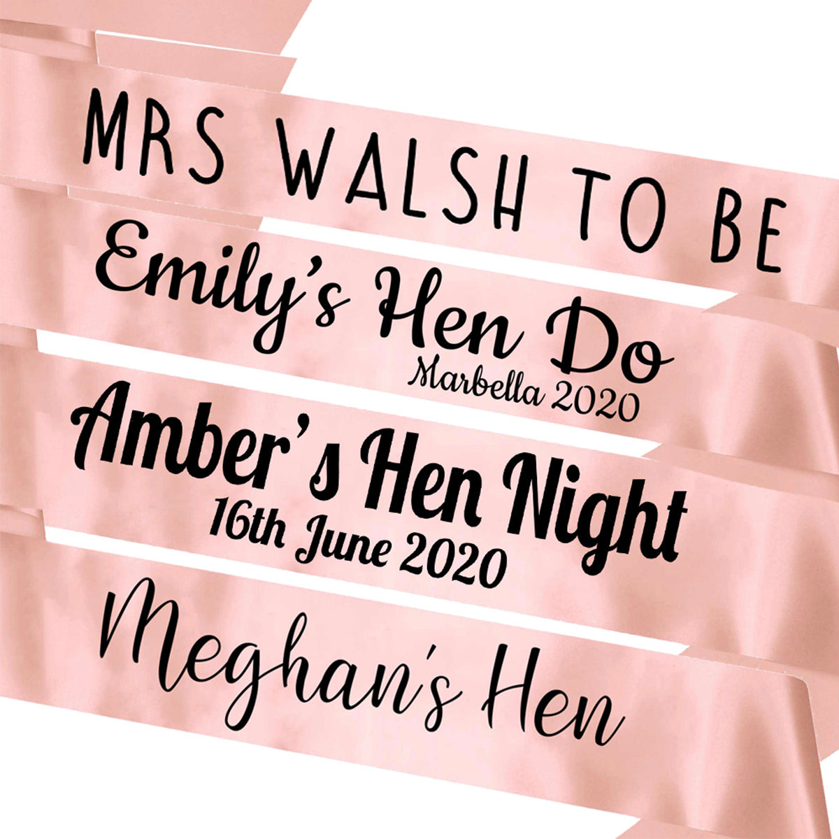 Personalised Birthday Sash - Rose Gold