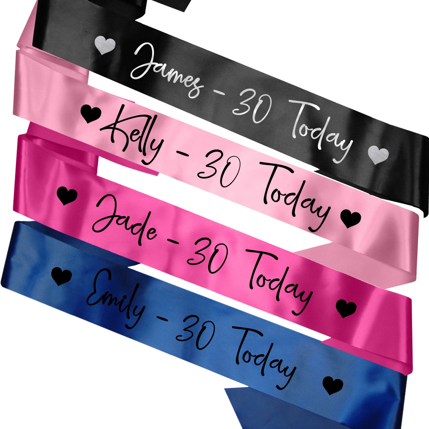 Personalised Name 30 Today Sash