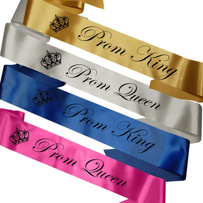 Prom King & Prom Queen Sashes