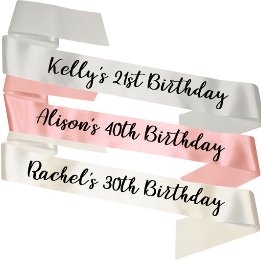 Name's ??th Birthday Sash
