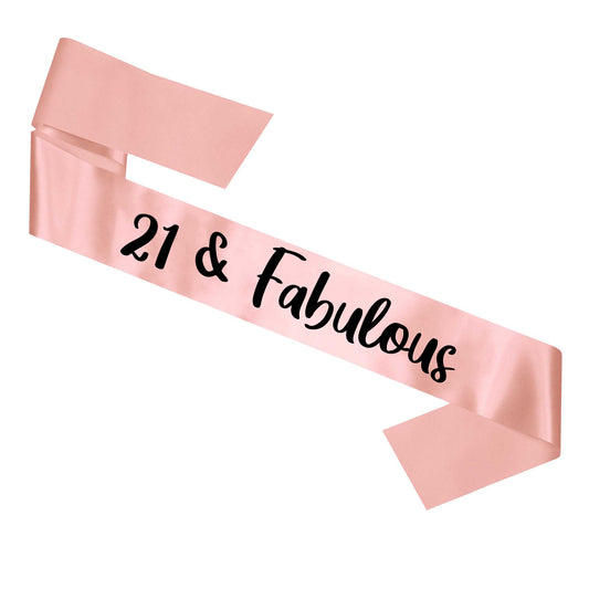 21 & Fabulous Birthday Sash