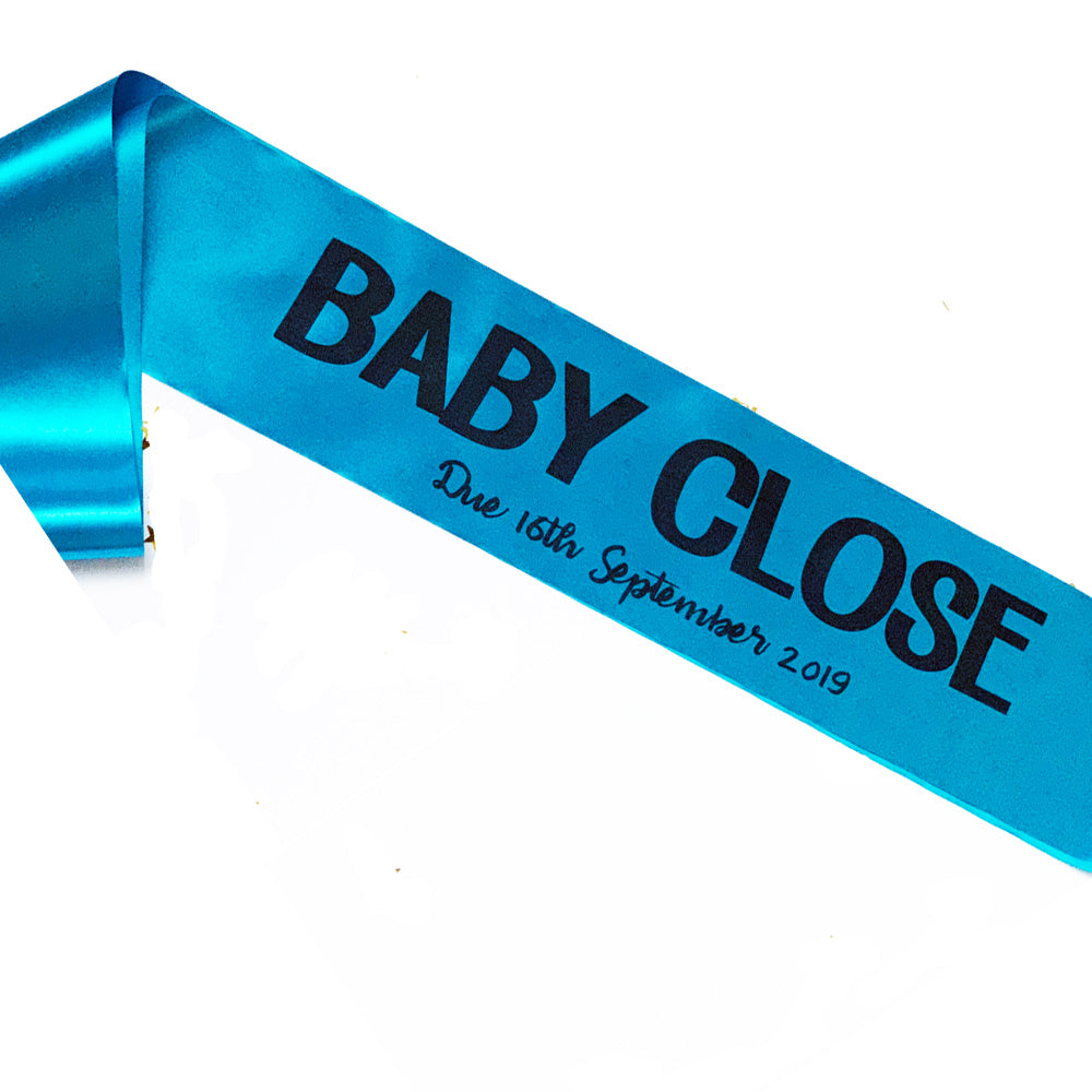 Baby Name Due Date Personalised Baby Shower Sash