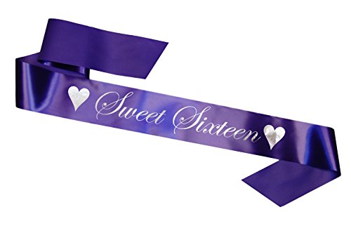 Sweet Sixteen Birthday Sash - Purple