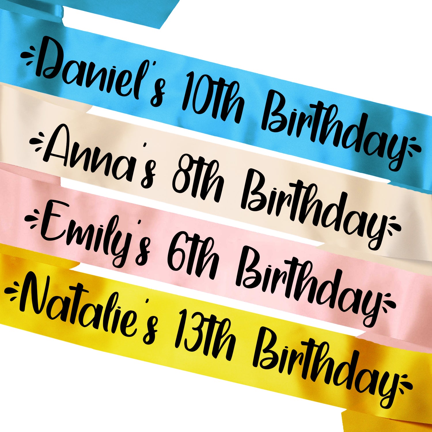 Children's Name's ??th Birthday Sash