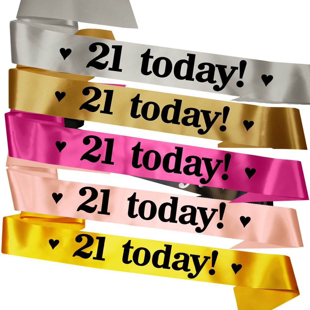 21 Today Birthday Sash