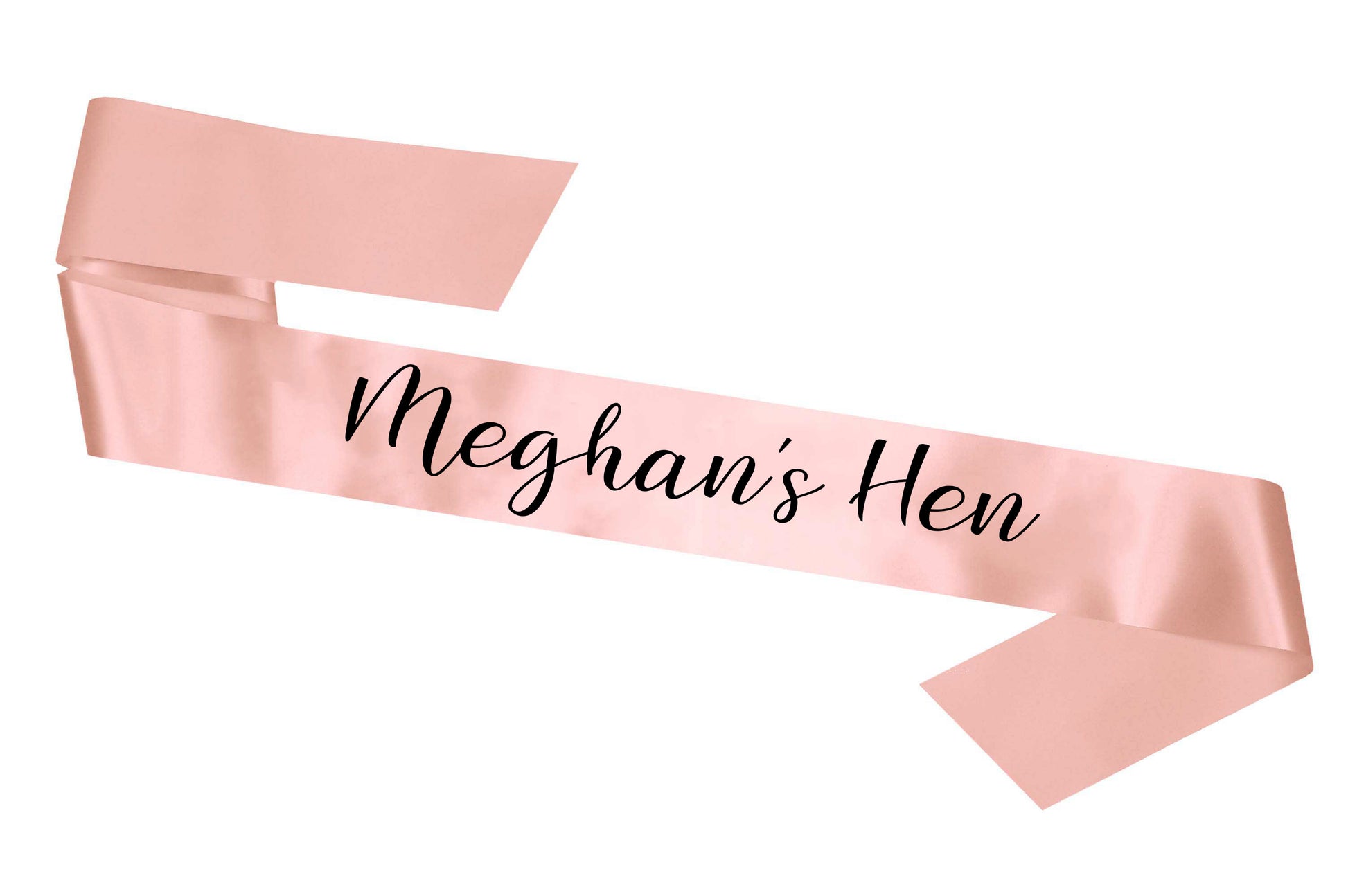Personalised Hen Party Sash - Rose Gold