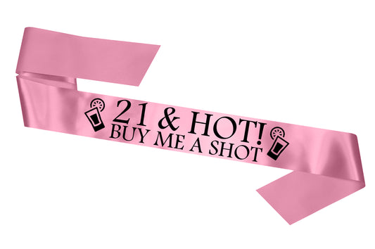 Age & Hot Birthday Sash