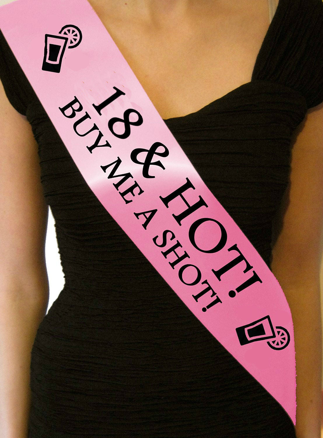 18 and Hot Buy me a Shot Sash