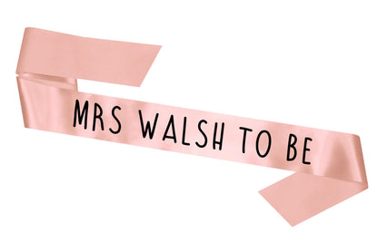 Personalised Hen Party Sash - Rose Gold