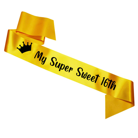 My Super Sweet 16 Sash - Yellow